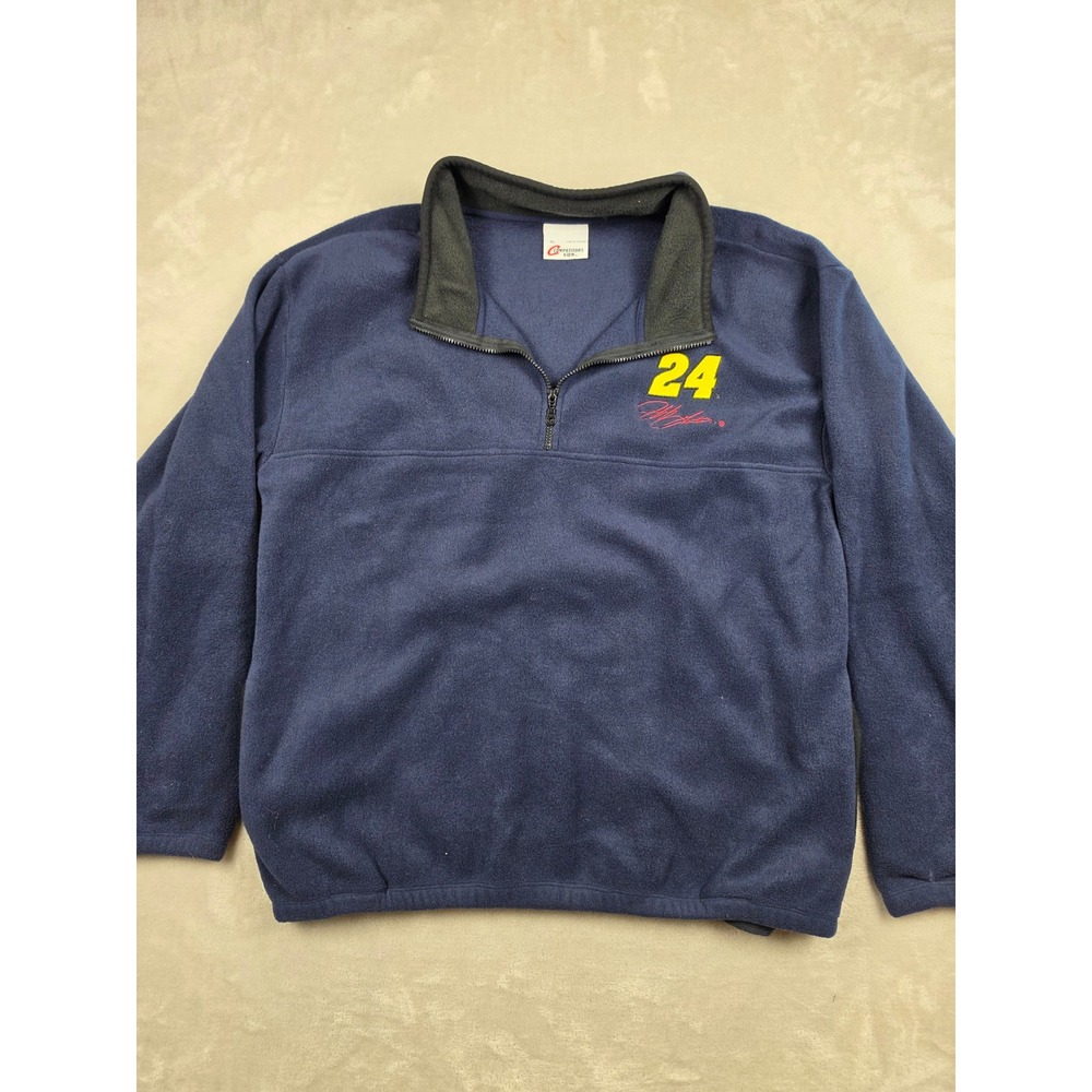 Competitors View Fleece Pullover Mens XL Blue Jeff Gordon NASCAR 24 Racing Y2K